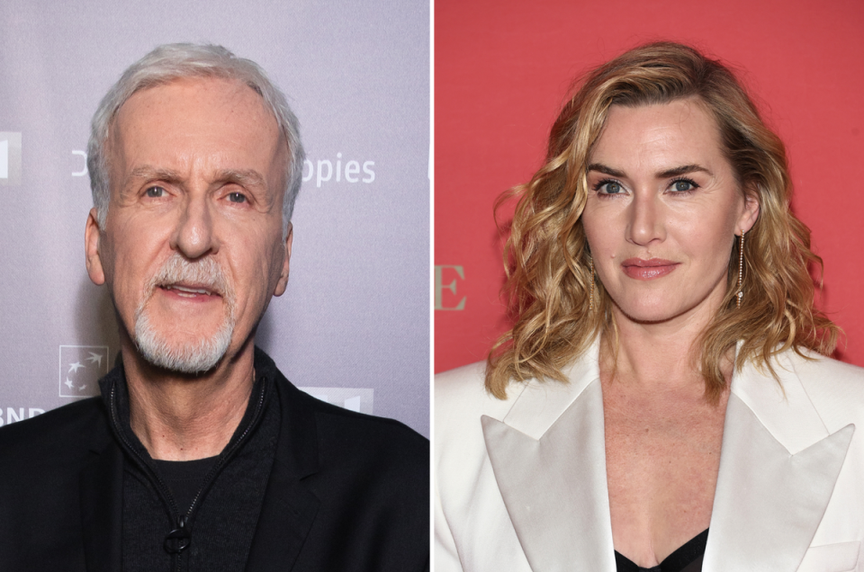 ‘She’s very alive. She comes into a room with a great deal of confidence, and she’s got that spark of life,’ James Cameron said of Kate Winslet (Getty Images)