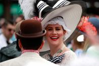 <p>A classic example of a fancy Derby hat. (Photo: Getty Images) </p>