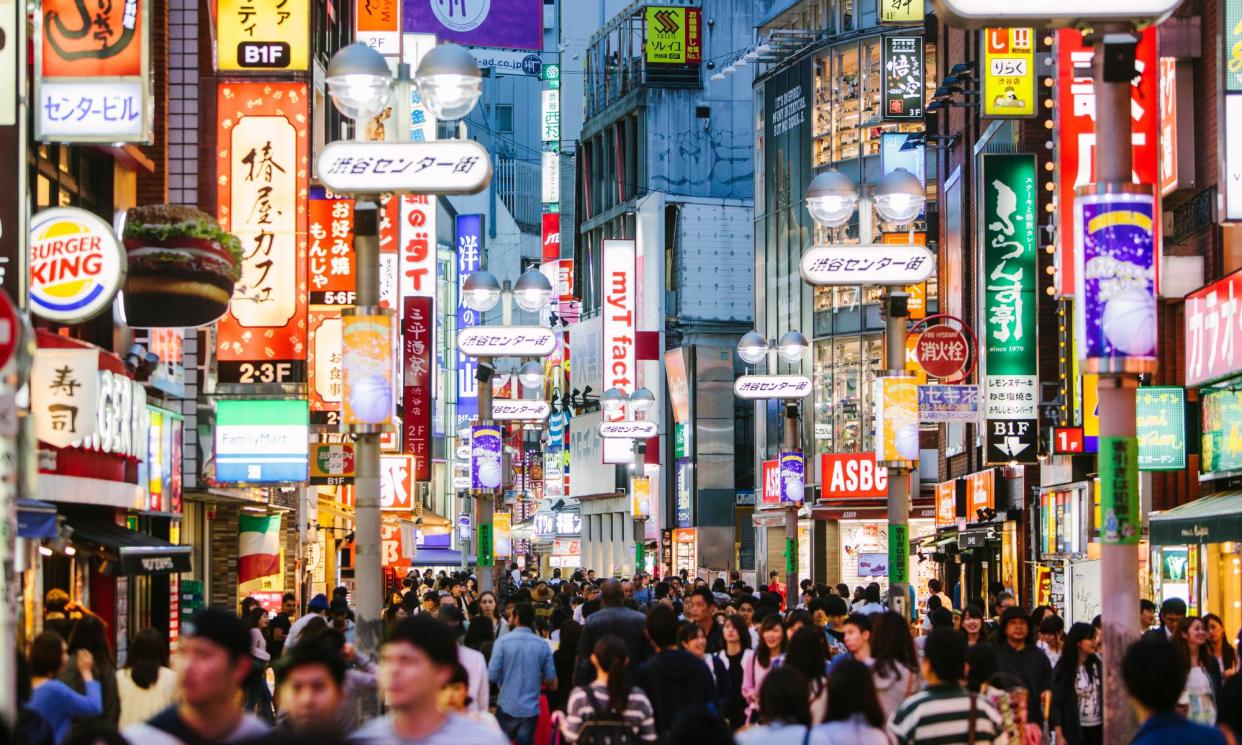 <span>Shibuya shopping district, Tokyo. Japan has raised interest rates for the first time in 17 years.</span><span>Photograph: visualspace/Getty Images</span>