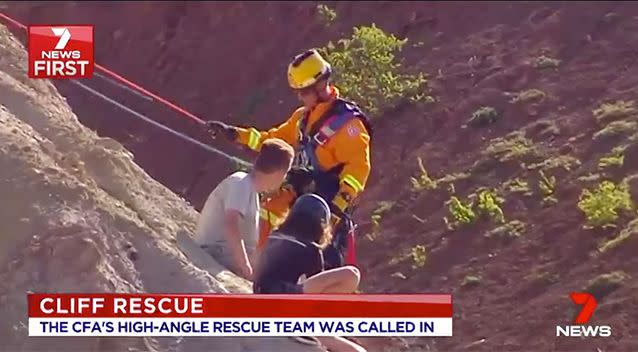 They got themselves trapped while venturing with friends. Source: 7 News