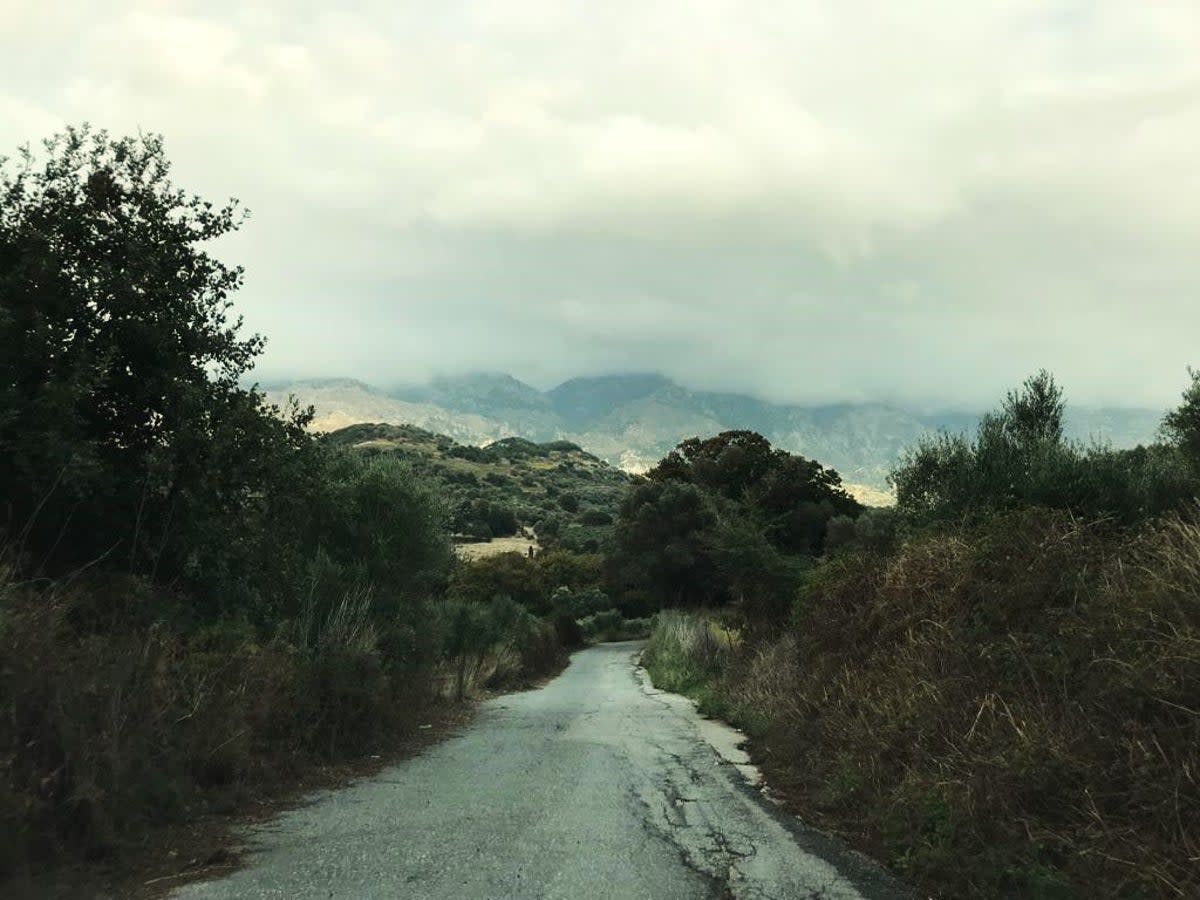 On the road through Crete’s Amari Valley (Len Williams)