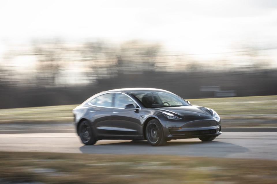 <p>Although the Chevy Bolt EV beat <a href="https://www.caranddriver.com/tesla/model-3" rel="nofollow noopener" target="_blank" data-ylk="slk:Tesla's Model 3;elm:context_link;itc:0;sec:content-canvas" class="link ">Tesla's Model 3</a> to market as the first affordable long-range EV, the <a href="https://www.caranddriver.com/reviews/a30209598/2019-tesla-model-3-reliability-maintenance/" rel="nofollow noopener" target="_blank" data-ylk="slk:Model 3;elm:context_link;itc:0;sec:content-canvas" class="link ">Model 3 </a>brought an element of desirability—good looks and strong performance—that has accelerated its sales and its brand's penetration in the electric vehicle market. The Chevy Bolt EV took the electric vehicle mainstream but the Model 3 legitimized Tesla as a mass producer of automobiles, one that has to be considered alongside the world's well-established nameplates. </p>