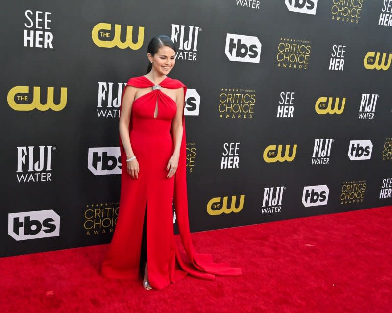 Selena Gomez attends the 27th annual Critics Choice Awards at the Fairmont Century Plaza on March 13, 2022. The actor/singer turns 31 on July 22. File Photo Jim Ruymen/UPI