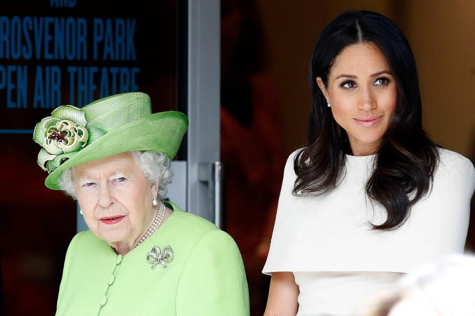 The Queen and Meghan (Martin Rickett/PA) (PA Archive)