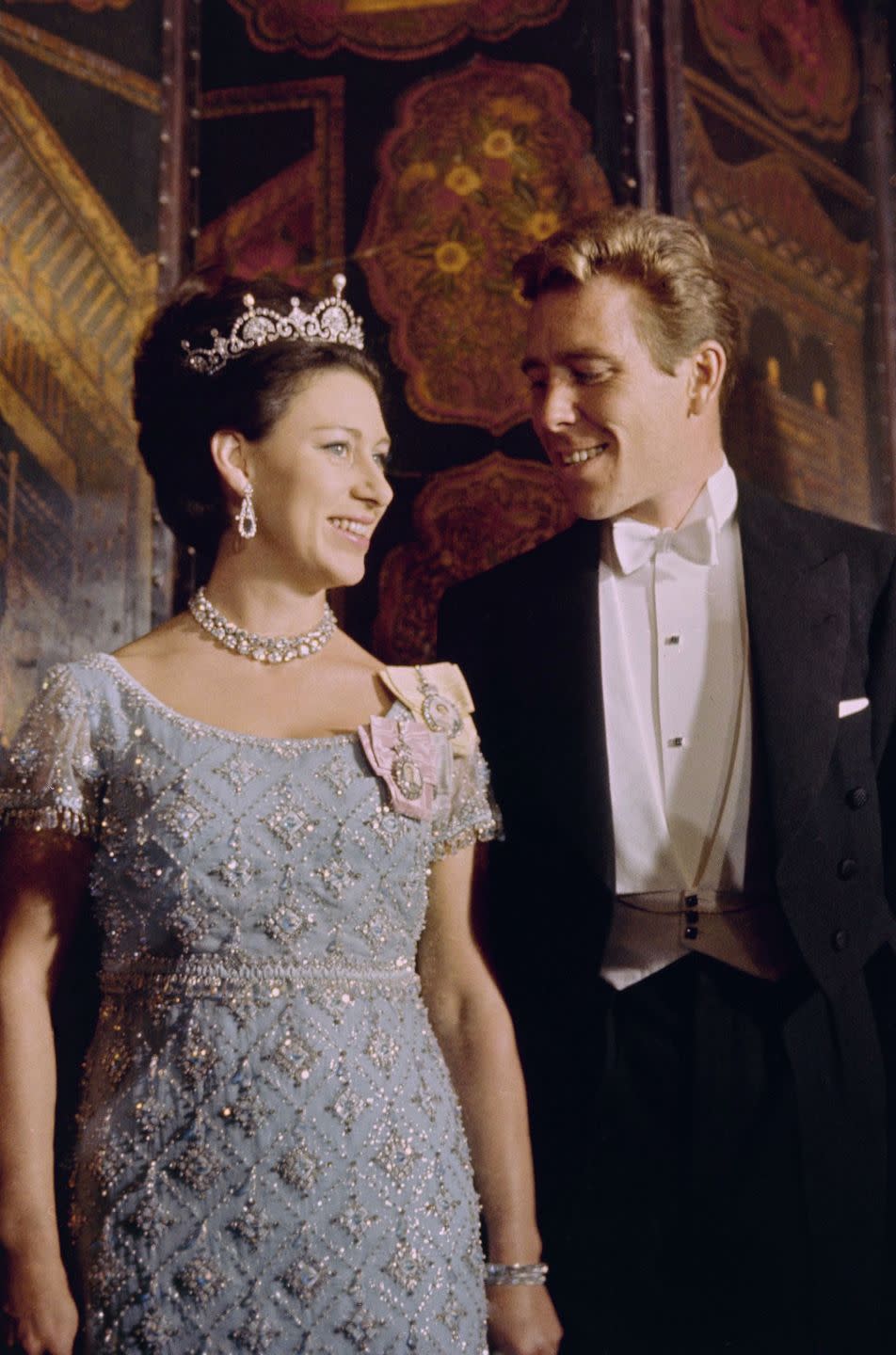 <p>Princess Margaret with her husband the Earl of Snowdon during the benefit ball for Winston Churchill Memorial Fund on November 19, 1965.</p>