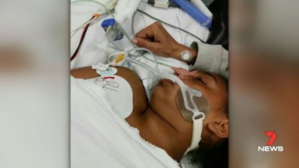 Denishar Woods suffered a massive electric shock after touching a tap at her Perth home, and was left her in a vegetative state. Source: 7 News