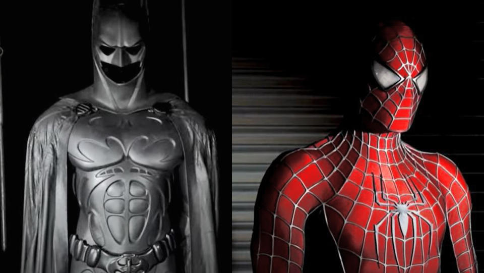 On screen costumes from Batman Forever and Spider-Man 3 from the Prop Store auction.