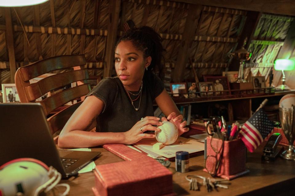 Jessica Williams plays ‘Frankie’ the owner of the Floridian Road House (Laura Radford/Prime Video)