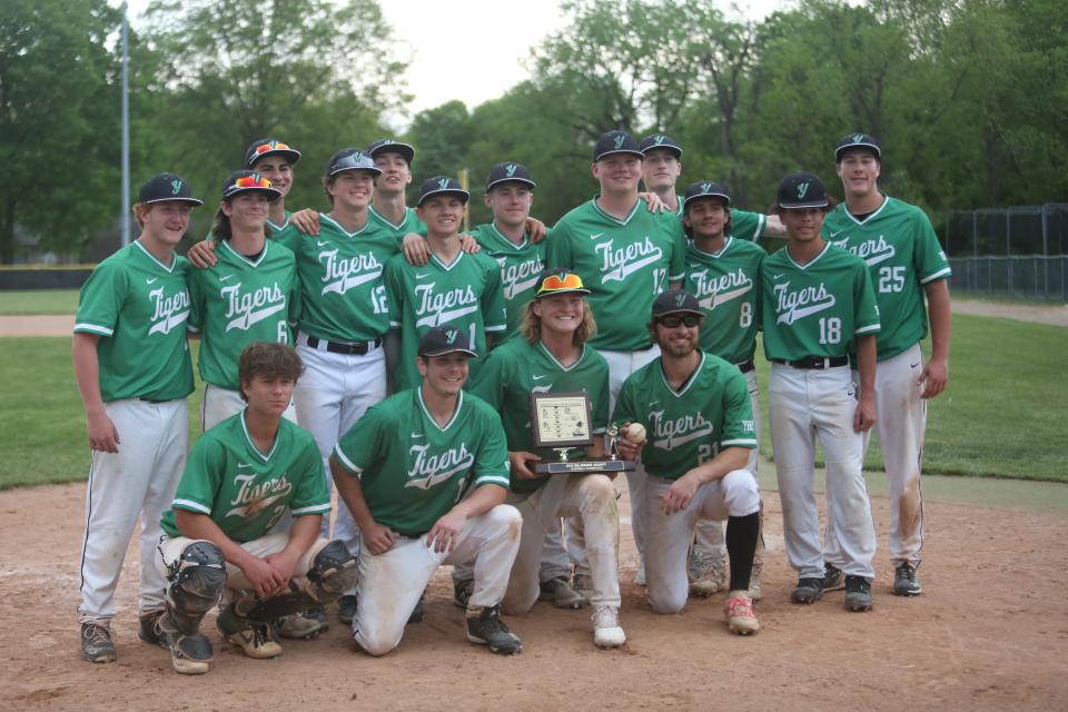 Yorktown beat Wapahani and Delta to win the 2022 Delaware County baseball championship at Yorktown High School on Saturday, May 14, 2022.