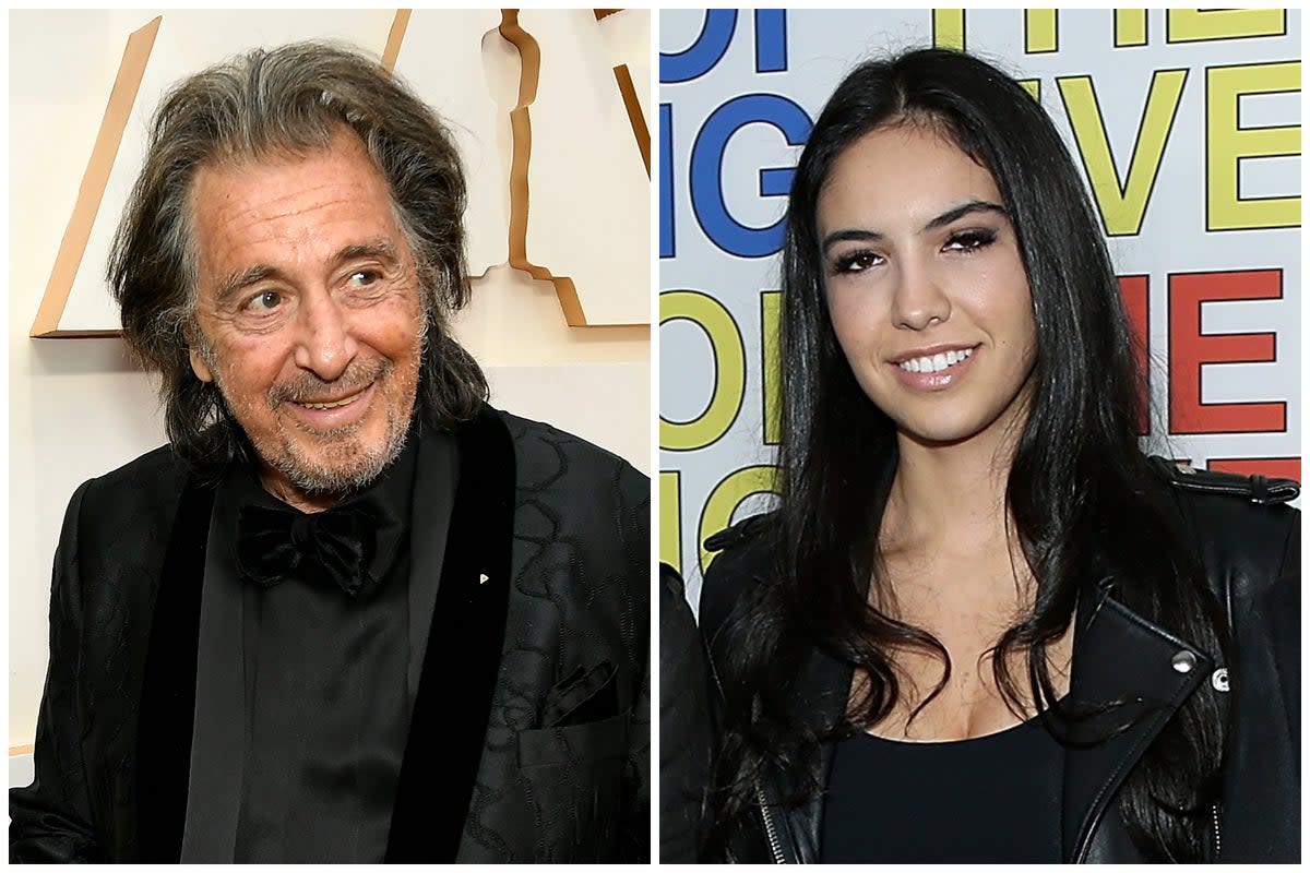 Al Pacino, 83, and Noor Alfallah, 29, ‘still together’ his rep confirms after ‘split’ reports emerge (ES Composite)