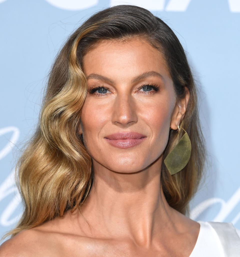 A closeup of Gisele