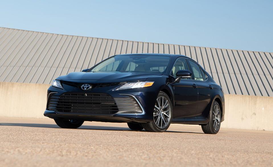 <p>Though every <a href="https://www.caranddriver.com/toyota/camry" rel="nofollow noopener" target="_blank" data-ylk="slk:Toyota Camry;elm:context_link;itc:0;sec:content-canvas" class="link ">Toyota Camry</a> is a Top Safety Pick+ vehicle, the Hybrid XLE equipped with adaptive headlights is the safest of the bunch. While other Camry headlights earn Acceptable ratings, the Hybrid XLE's available adaptive units were the lone Camry lighting system that IIHS gave the top mark of Good.</p><p><a class="link " href="https://www.caranddriver.com/reviews/a35366804/2021-toyota-camry-awd-drive/" rel="nofollow noopener" target="_blank" data-ylk="slk:CAMRY TESTED;elm:context_link;itc:0;sec:content-canvas">CAMRY TESTED</a> | <a class="link " href="https://www.caranddriver.com/toyota/camry" rel="nofollow noopener" target="_blank" data-ylk="slk:CAMRY INFO;elm:context_link;itc:0;sec:content-canvas">CAMRY INFO</a> | <a class="link " href="https://www.caranddriver.com/toyota/camry/specs" rel="nofollow noopener" target="_blank" data-ylk="slk:CAMRY SPECS;elm:context_link;itc:0;sec:content-canvas">CAMRY SPECS</a></p>