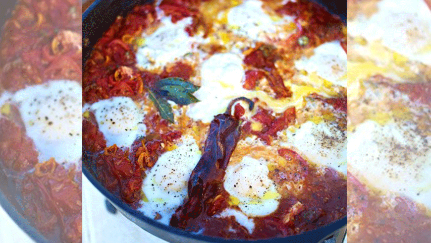 One-pan huevos rancheros. Photo: Jamie Oliver Enterprises Limited