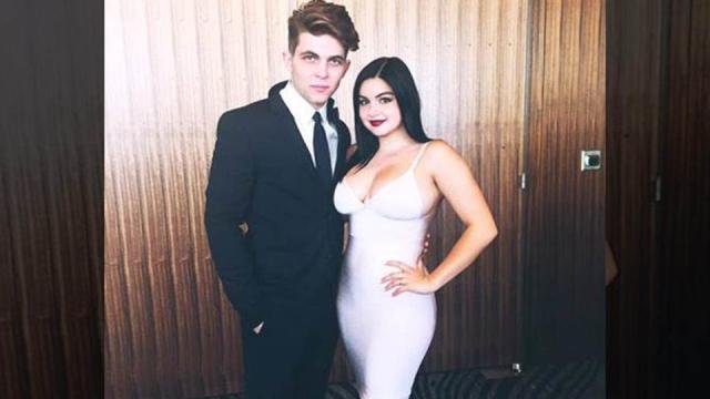 Ariel Winter shows off body in nude, skintight dress after boob reduction