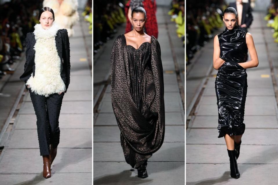 Animal prints and risky leather looks absolutely screamed McQueen. Images: Getty Images
