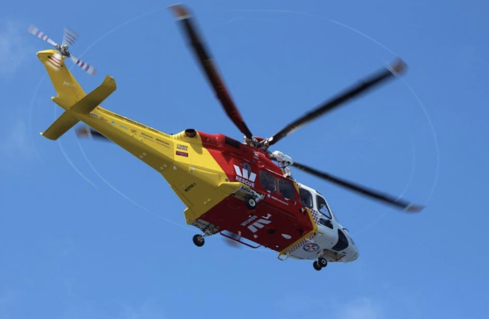 Pictured is the Westpac Rescue Helicopter.