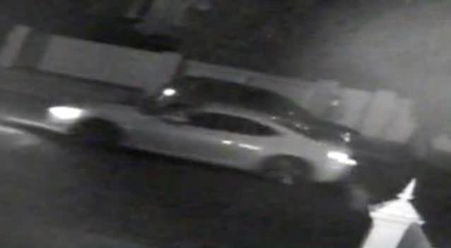 This white sports car was seen in the area shortly before the robbery took place. Picture: Victoria Police