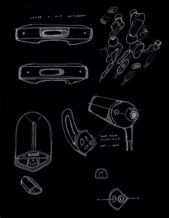Early sketches of the wing and fin attachments.