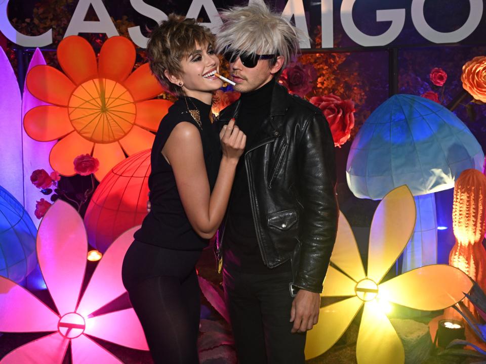 Kaia Gerber and Austin Butler attend the Annual Casamigos Halloween Party on October 27, 2023 in Los Angeles, California.