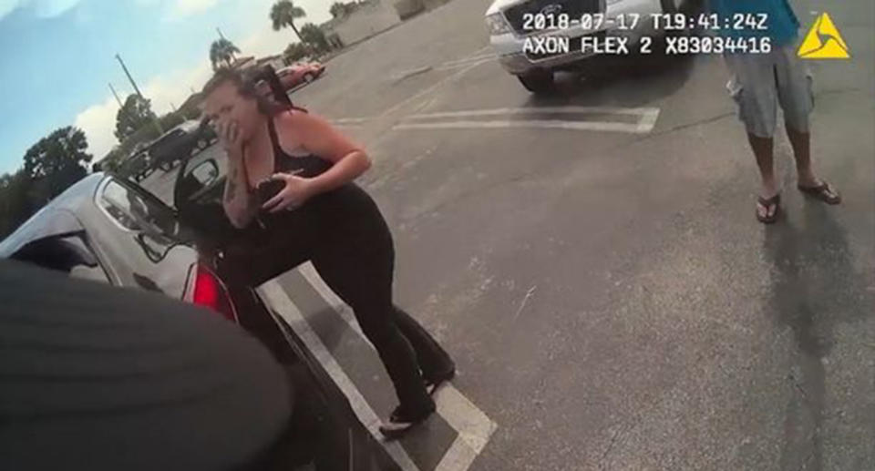 The woman returned to the car 24 minutes after a 911 call was placed. Source: Volusia County Sheriff’s Office