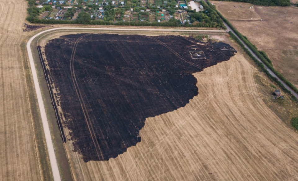 <em>Fire scorched fields in Hucknall Nottinghamshire (SWNS)</em>