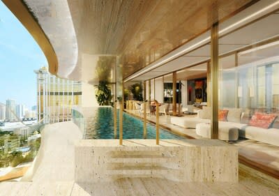 Capella at Galaxy Macau features an infinity-edge pool in each of the 36 Sky Villas designed by Moinard Bētaille (PRNewsfoto/Galaxy Entertainment Group)