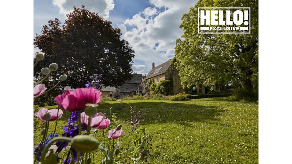 Blur star Alex James's lawn at home in Kingham, Oxfordshire 