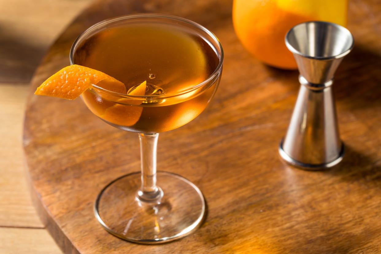 A hanky panky cocktail made with fernet