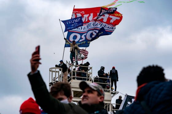 Supporters of US President Donald Trump protest outside the U.S. Capitol on Jan. 6, 2021.<span class="copyright">Alex Edelman—AFP/Getty Images</span>