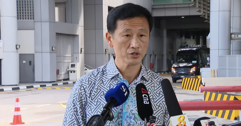 Singapore Transport Minister Ong Ye Kung addresses reporters at the Causeway on Thursday, 29 July 2020. SCREENCAP: YouTube