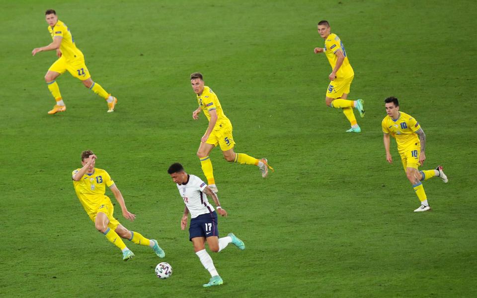 Jadon Sancho leaves the entire Ukraine team in his wake - GETTY IMAGES