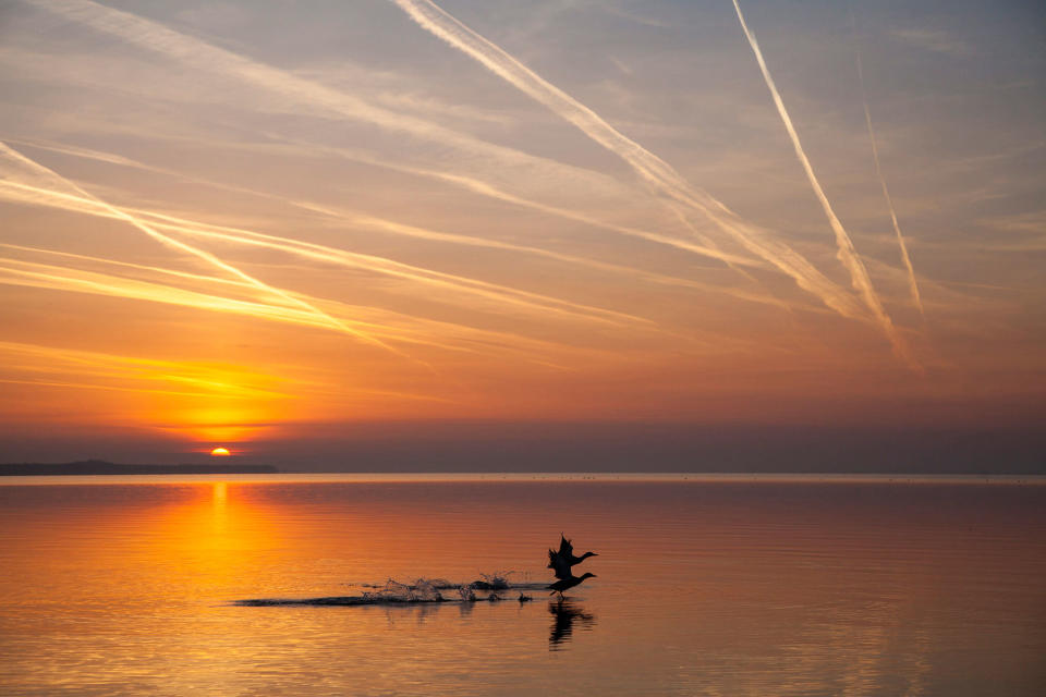 Sunrise at the Balaton Lake