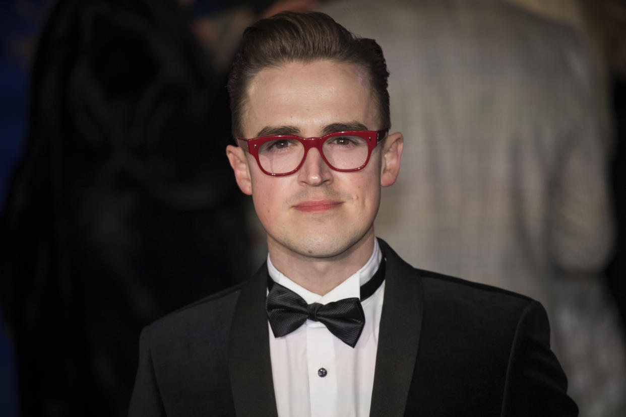 Musician Tom Fletcher poses for photographers upon arrival at the 'Mary Poppins Returns' premiere in London, Wednesday, Dec. 12, 2018. (Photo by Vianney Le Caer/Invision/AP)