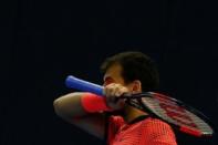 Tennis - China Open men's singles final - Beijing, China - 09/10/16. Bulgaria's Grigor Dimitrov reacts as he plays against Britain's Andy Murray. REUTERS/Thomas Peter