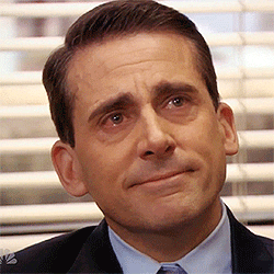 Michael Scott crying