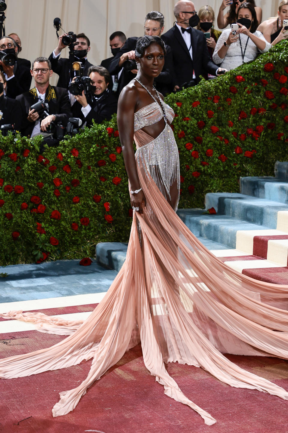 Jodie Turner-Smith on the 2022 Met Gala red carpet celebrating 