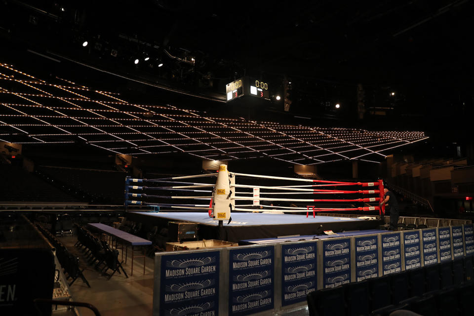 <p>The Theater at Madison Square Garden before the NYPD Boxing Championships on June 8, 2017. (Photo: Gordon Donovan/Yahoo News) </p>