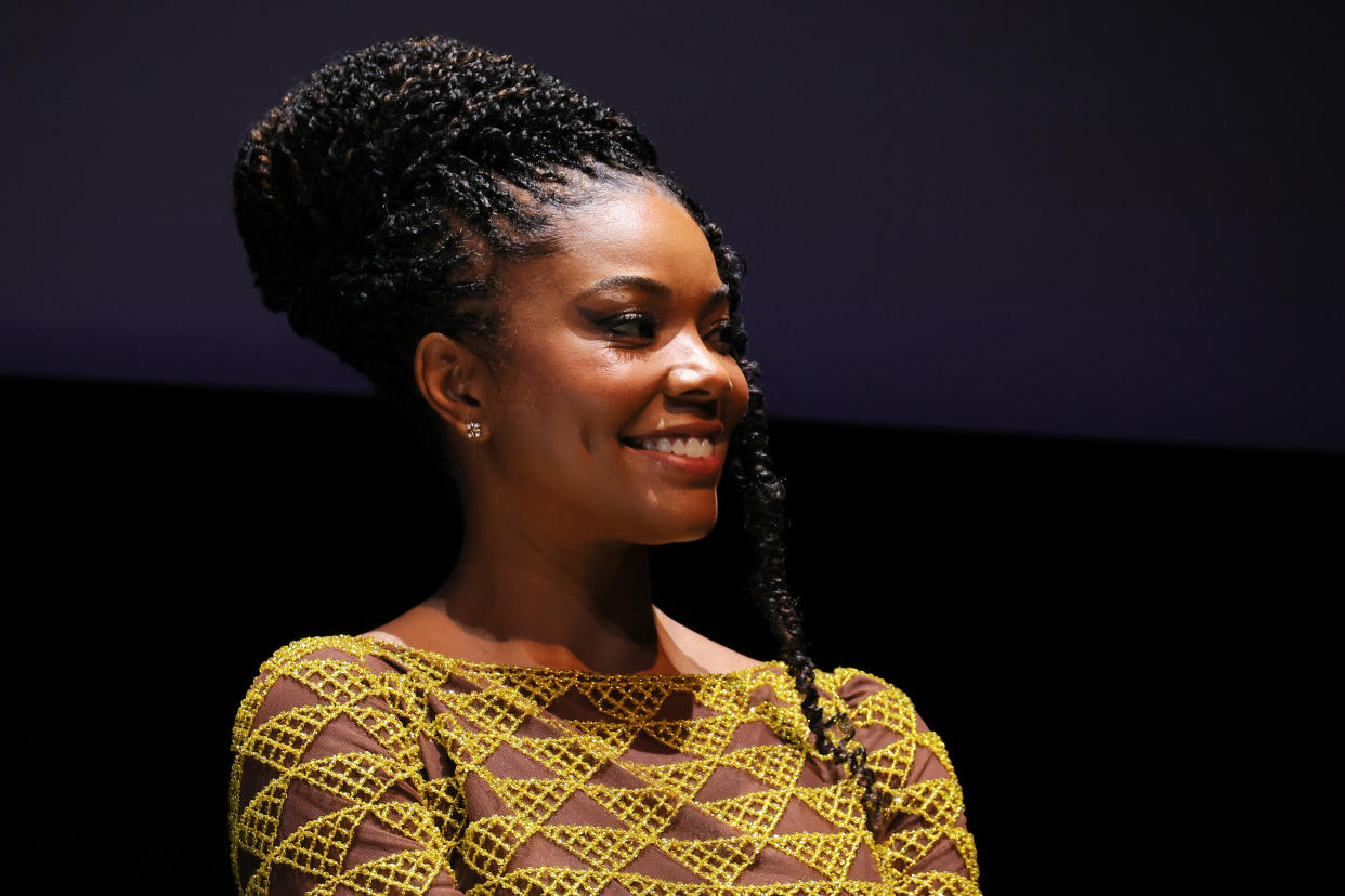 NEW YORK, NEW YORK - OCTOBER 14: Gabrielle Union speaks onstage during 