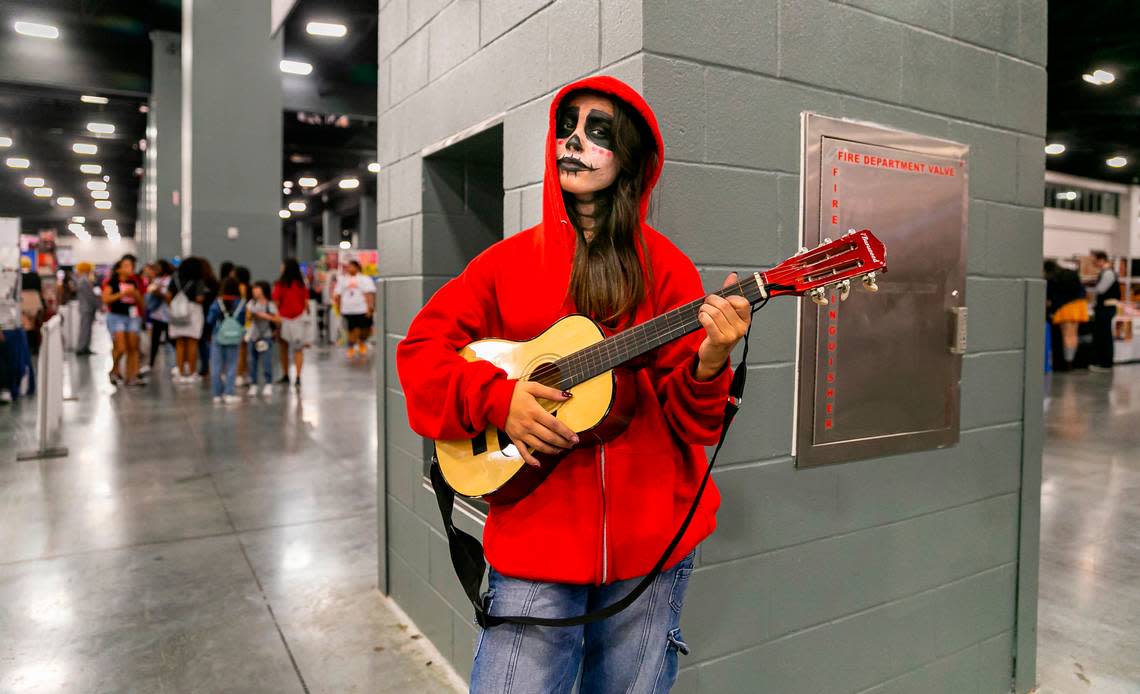 Samantha Fernandez cosplays as Miguel from the Disney film “Coco” during Florida Supercon.