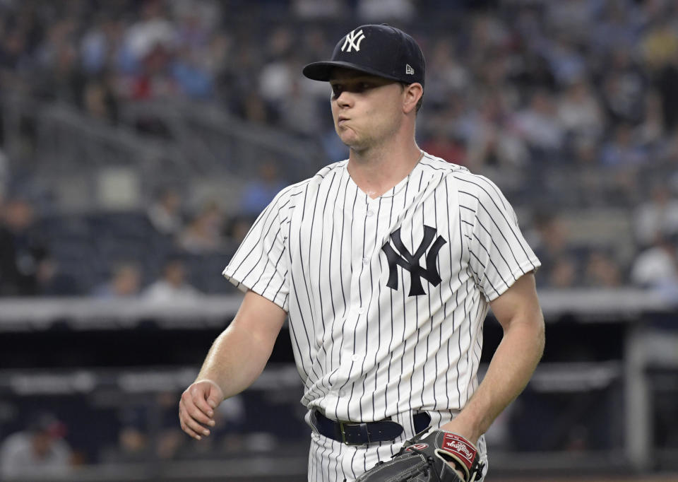 As bad as he’s been with the Yankees, there could be plenty of teams interested in Sonny Gray. (AP Photo)