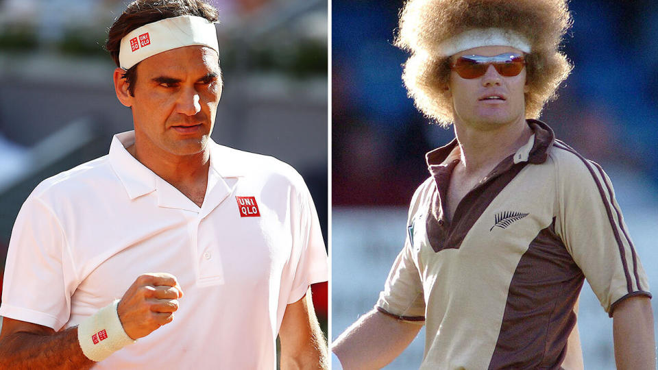 Roger Federer will look more like the New Zealand cricket team than a tennis player. Pic: Getty