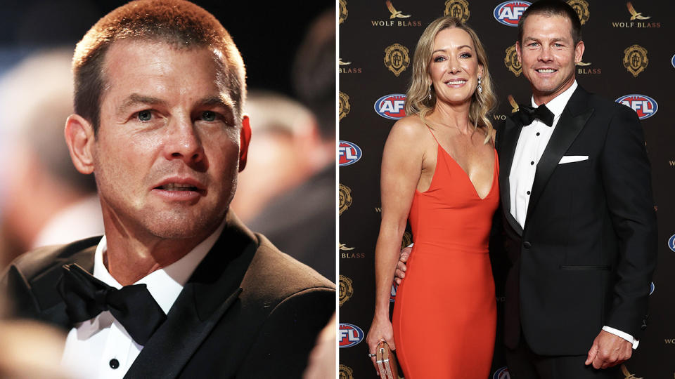 Ben Cousins, pictured here at the Brownlow Medal ceremony with Kellye Fergus.