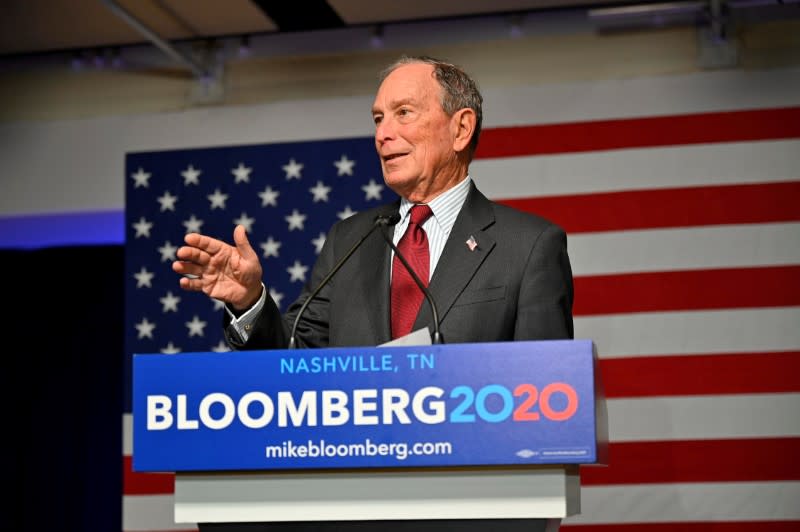 FILE PHOTO: Democratic presidential candidate Bloomberg opens his Tennessee campaign headquarters in Nashville