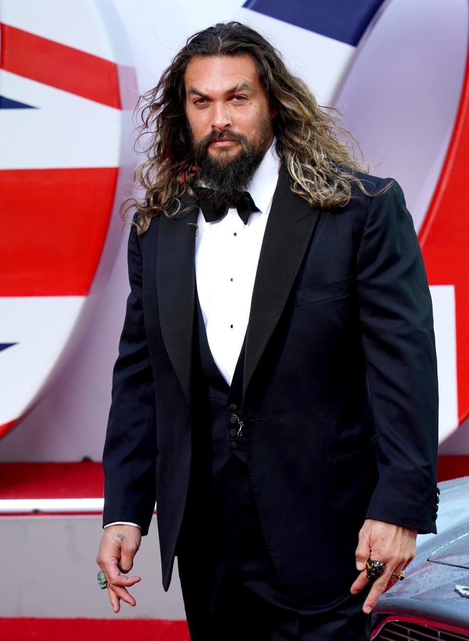 Momoa pictured at the No Time To Die premiere in January (PA Wire)