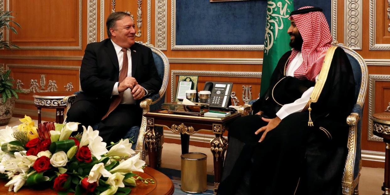 Mike Pompeo Saudi Crown Prince Mohammed bin Salman Saudi Arabia