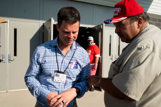 John McGuire, a Jan. 6 attendee seen here during a previous campaign for Congress, was reelected to the Virginia House of Delegates on Tuesday. (Photo: Bill Clark via Getty Images)