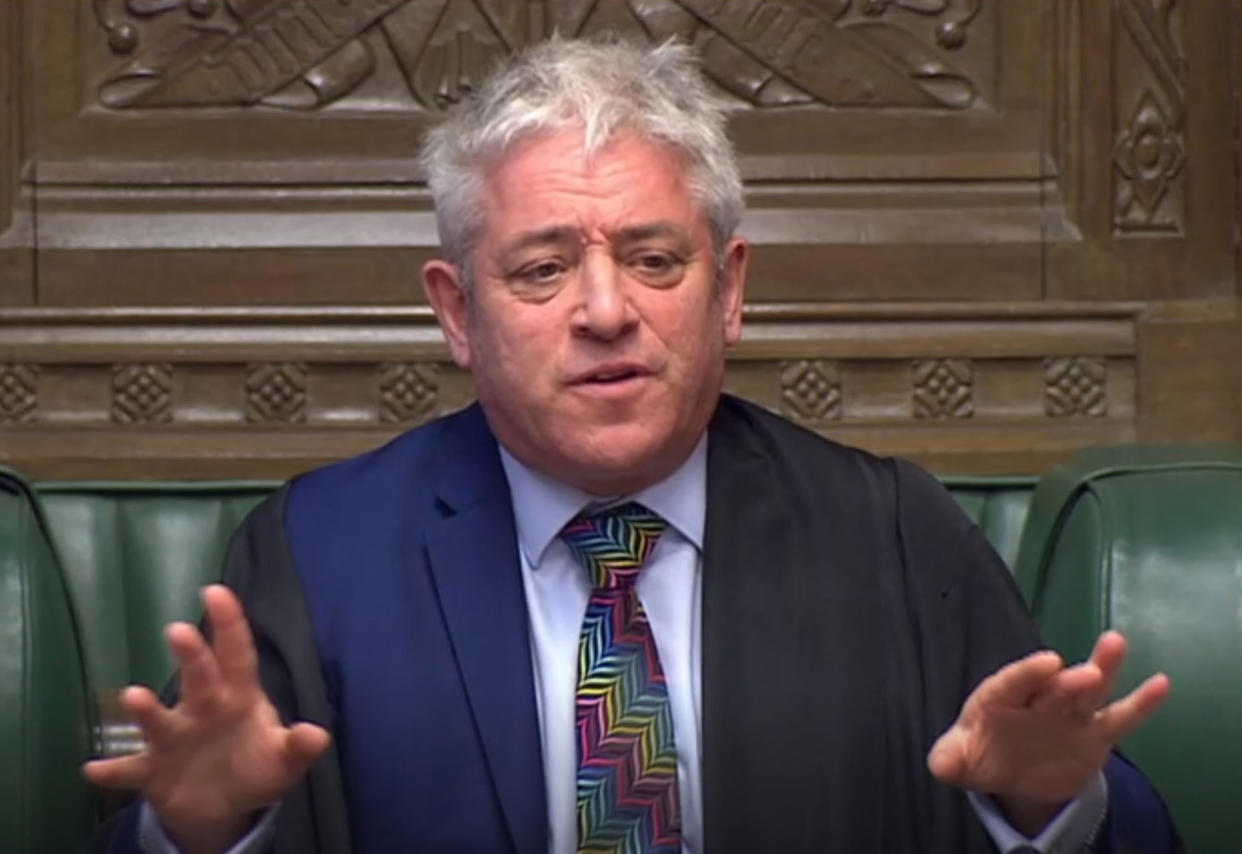 Speaker John Bercow has decided the amendments MPs will vote on. Photo: House of Commons/PA Wire/PA Images