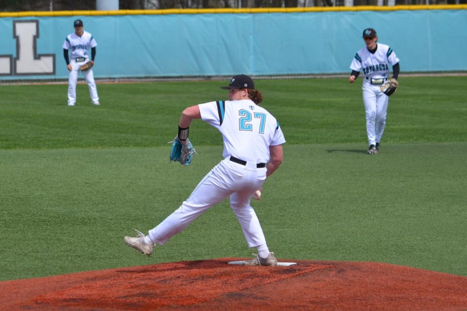 Newark graduate Ty Pangborn has been a key contributor on the mound for Tri-C.