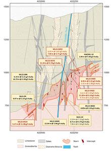 Infill drilling carried out as part of the 2023 resource categorization program at EPO have returned assay results with similar grades and widths as previous drilling