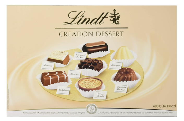 Lindt Creation Dessert Assorted Chocolates Gift Box  with assorted chocolates (Photo via Amazon)